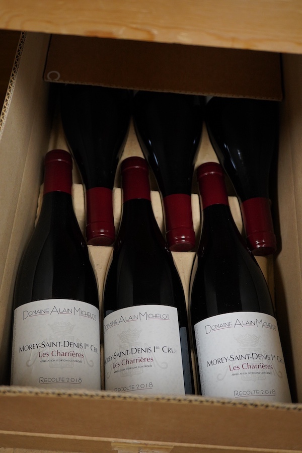 Domaine Alain Michelot Morley-Saint Denis Prem. Cru, 2018, Les Charrieres, two boxed sets of six bottles